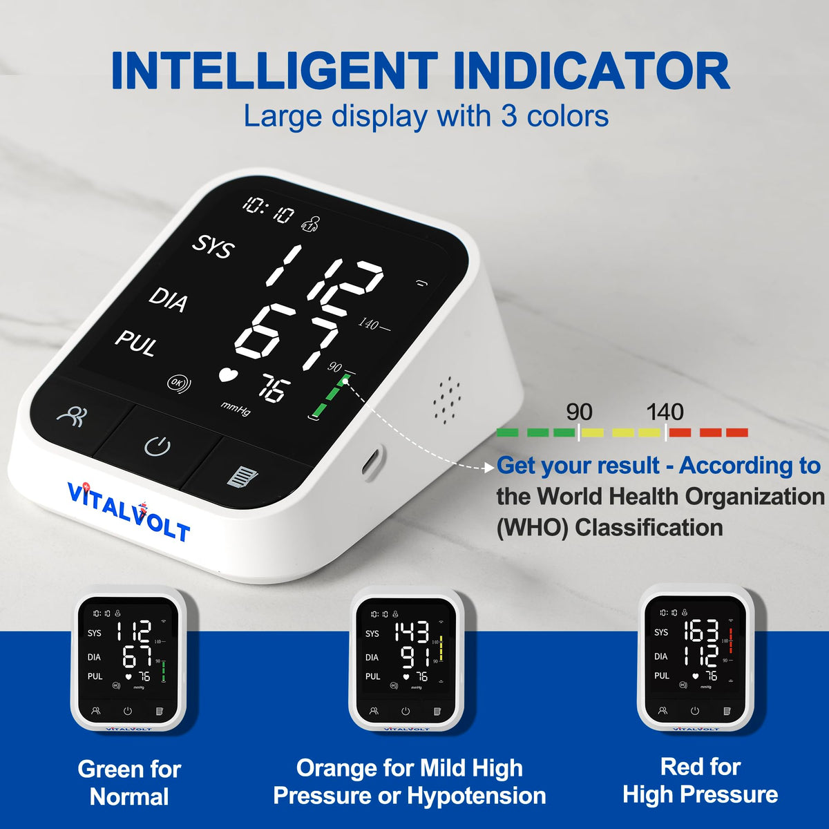 Automatic Arm Blood Pressure Monitor with Adjustable Cuff W49361