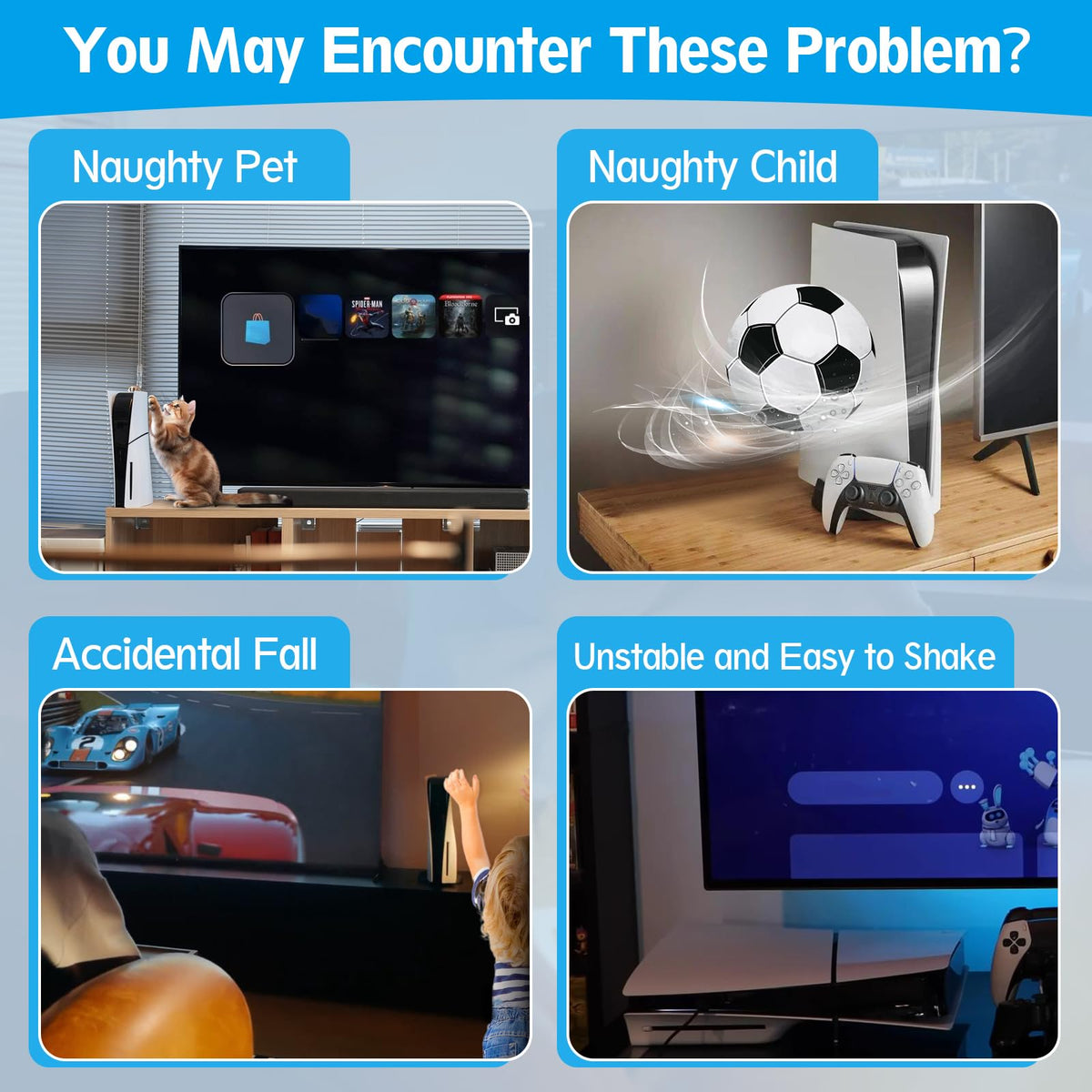 4Pcs Console Stand for PS5 Slim E1904