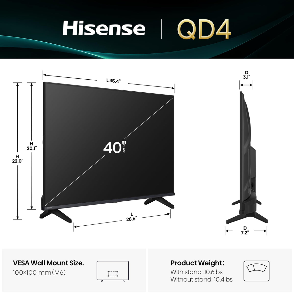 40-Inch QD4 Hi-QLED FHD Smart Fire TV D637029