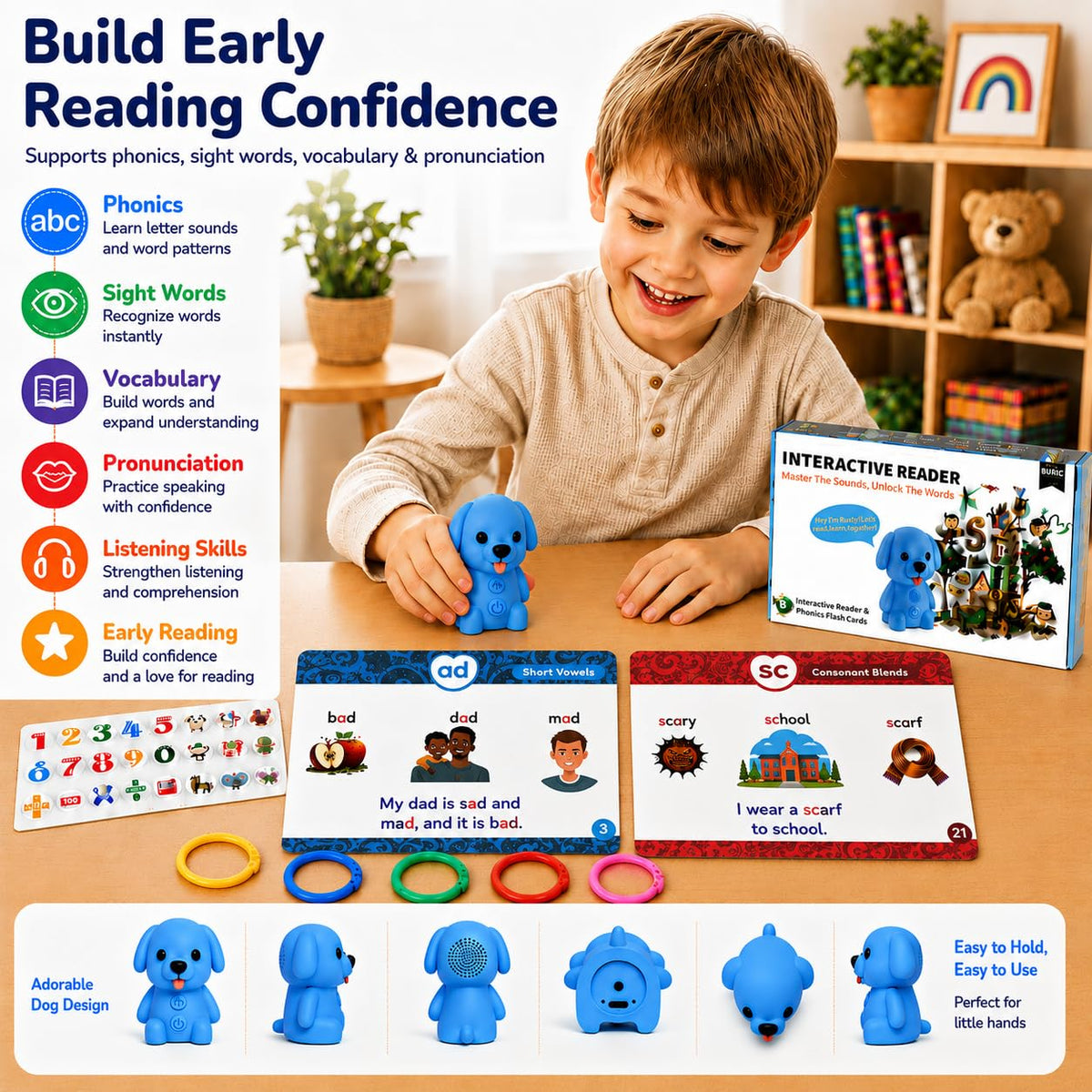 Phonics Learning Toy with Reader Dog, 148 Pages, 90 Stickers Q68564