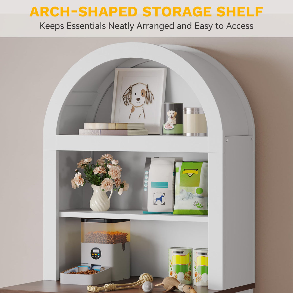 70.8in Hidden Cat Litter Box Furniture with Shelves X952553