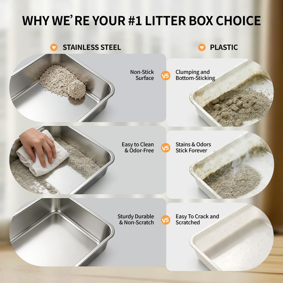 Stainless Steel Extra Large Enclosed Cat Litter Box X3136