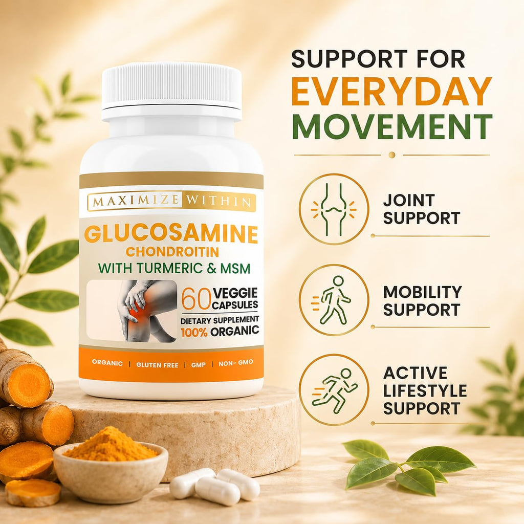 Glucosamine Chondroitin Turmeric MSM 60 Veggie Capsules Q638
