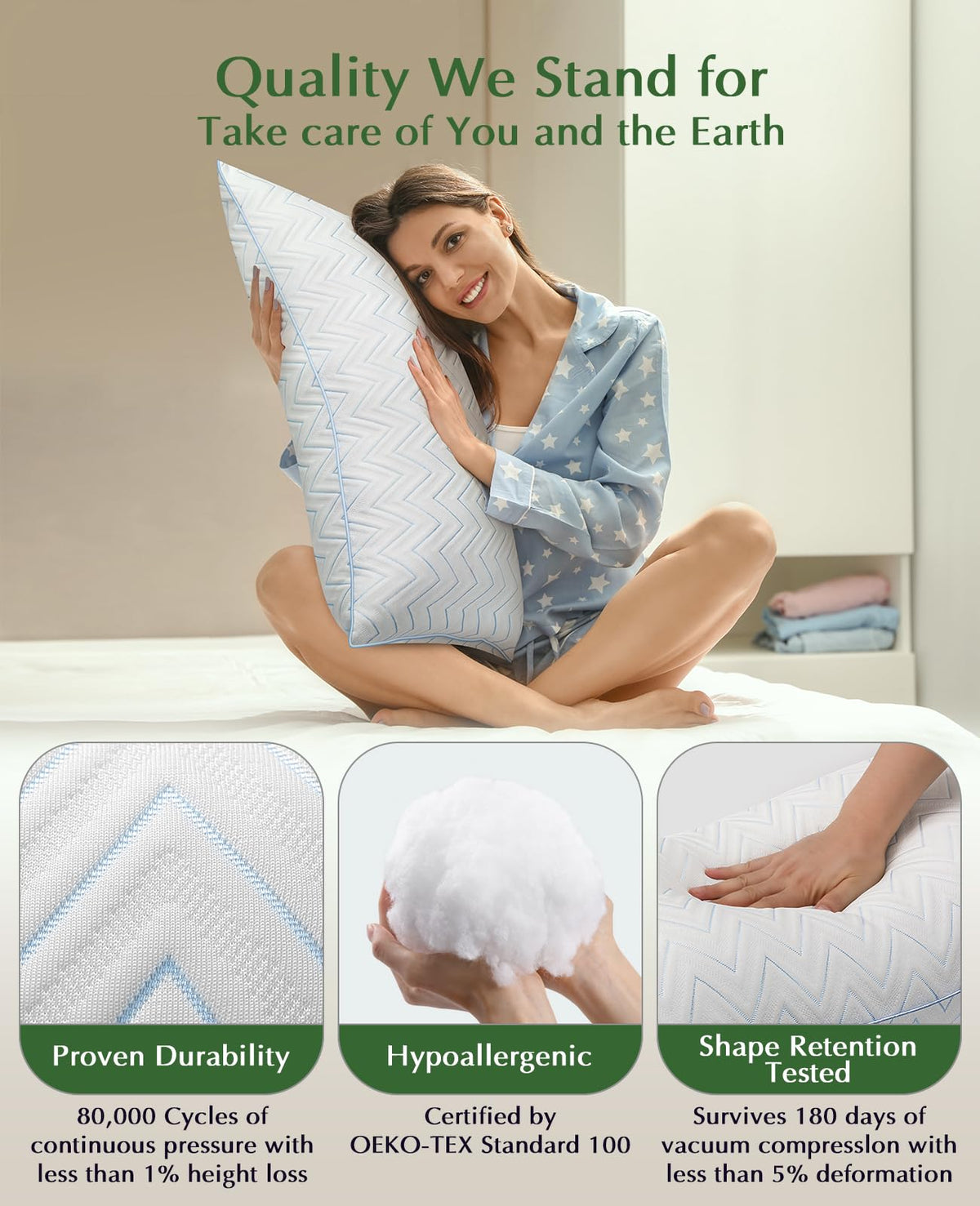 King Size Pillows Set of 2 V208