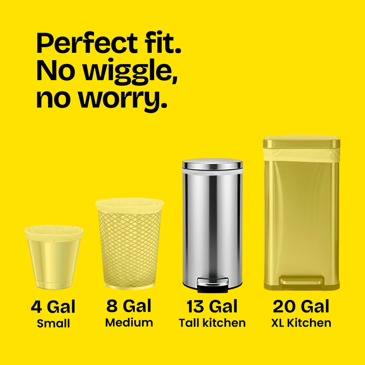 13 Gallon Tall Kitchen Trash Bags 110 Count T614