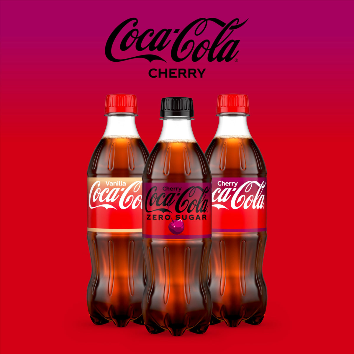 Cherry Soda Soft Drink Bottles, 16.9 fl oz, 6 Pack I3530