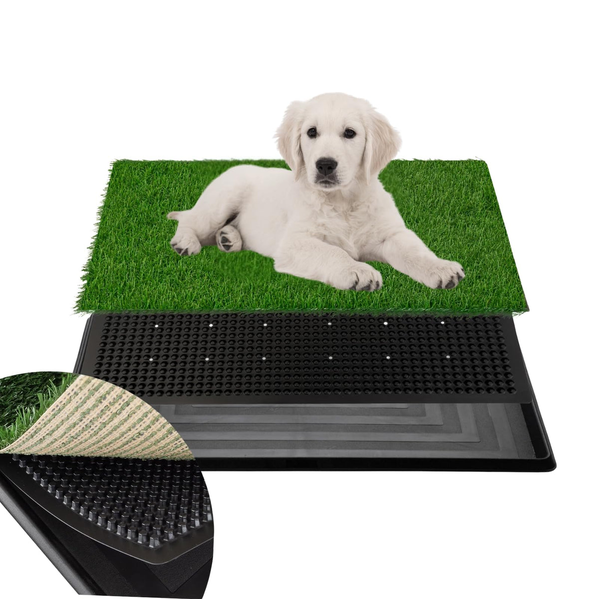 Artificial Dog Grass Pad with Tray 16x20 inches T470