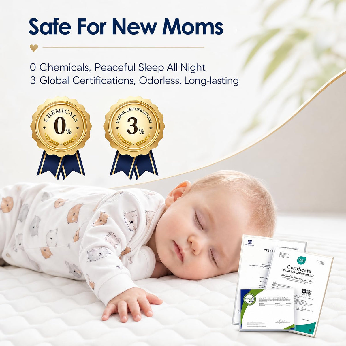 Crib Mattress, Dual Sided Memory Foam Toddler Bed Mattress Z415097