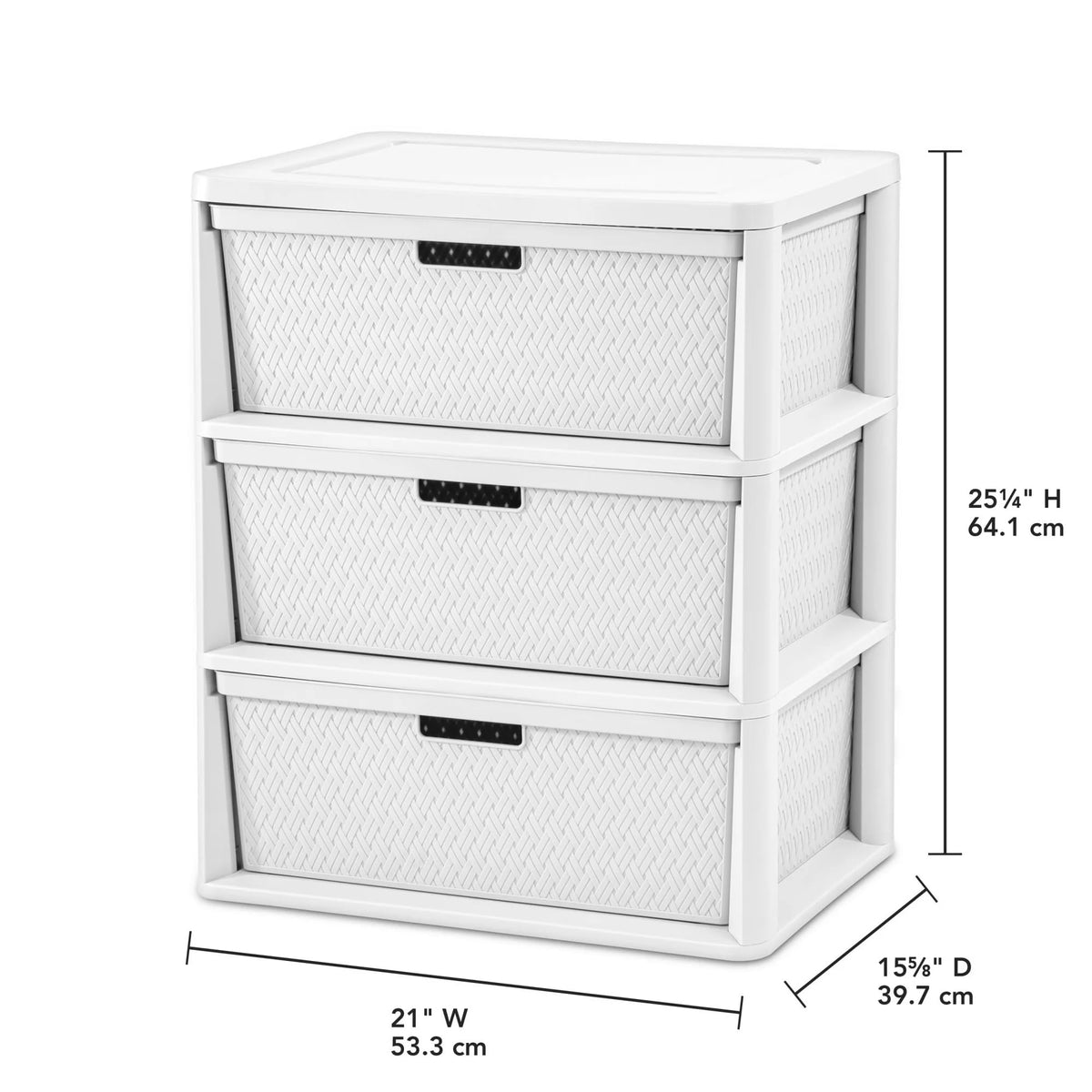 White 3 Drawer Storage Unit U403928
