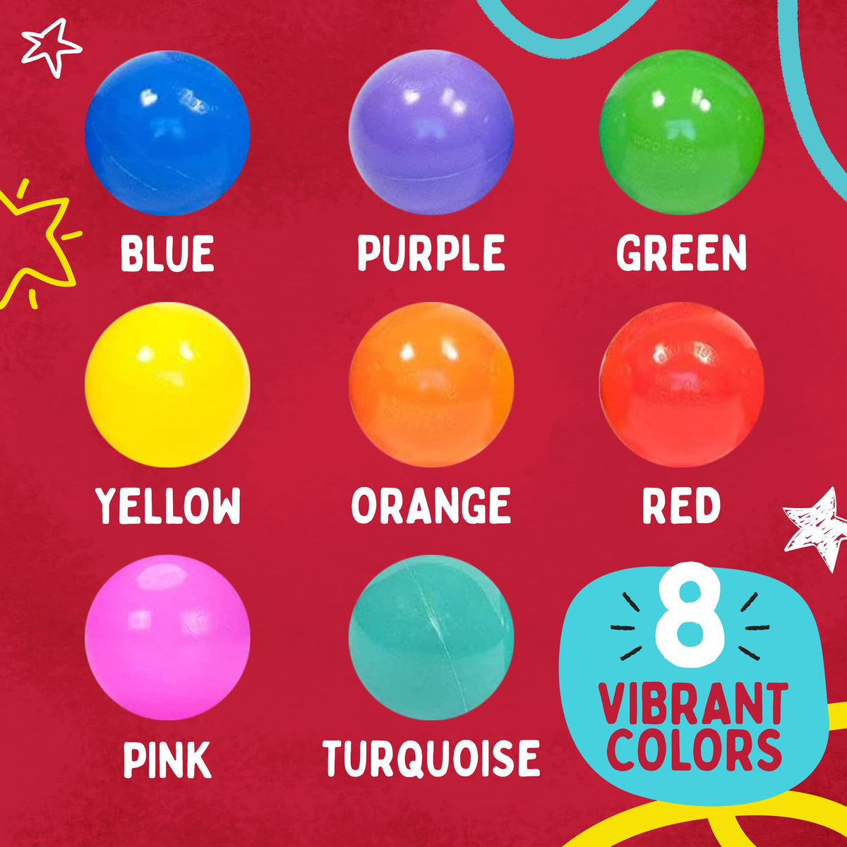 200 Count Plastic Ball Pit Balls B131187