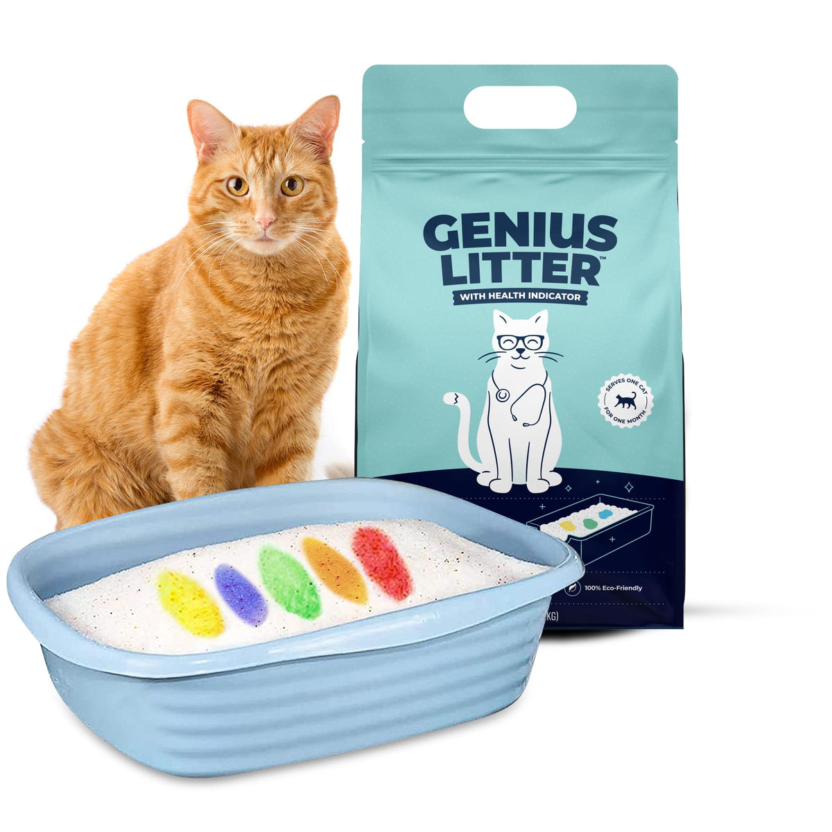 Lightweight Crystal Silica Gel Cat Litter, 6 lb Bag A40267