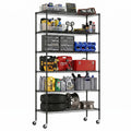 Black Adjustable Metal Wire Shelving Unit N1075