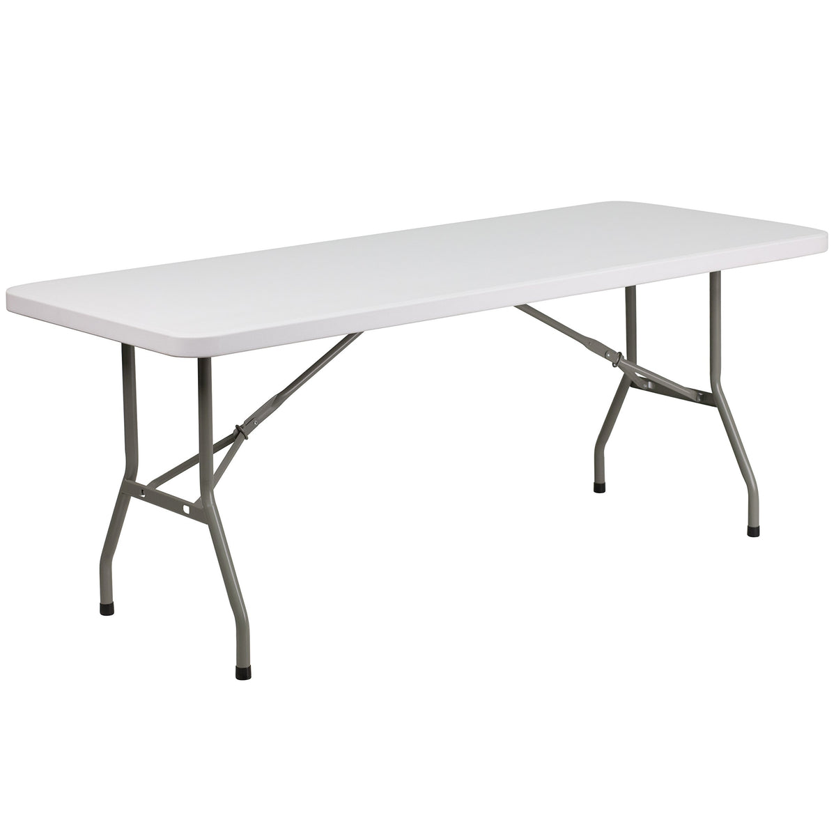 6-Foot Granite White Plastic Folding Table B966