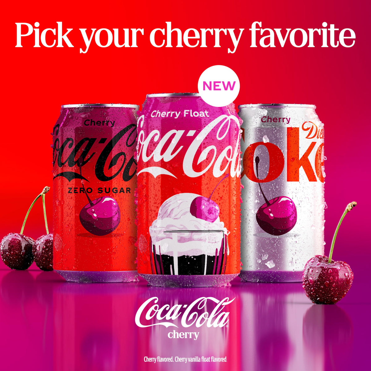 Cherry Soda Soft Drink Bottles, 16.9 fl oz, 6 Pack I3530