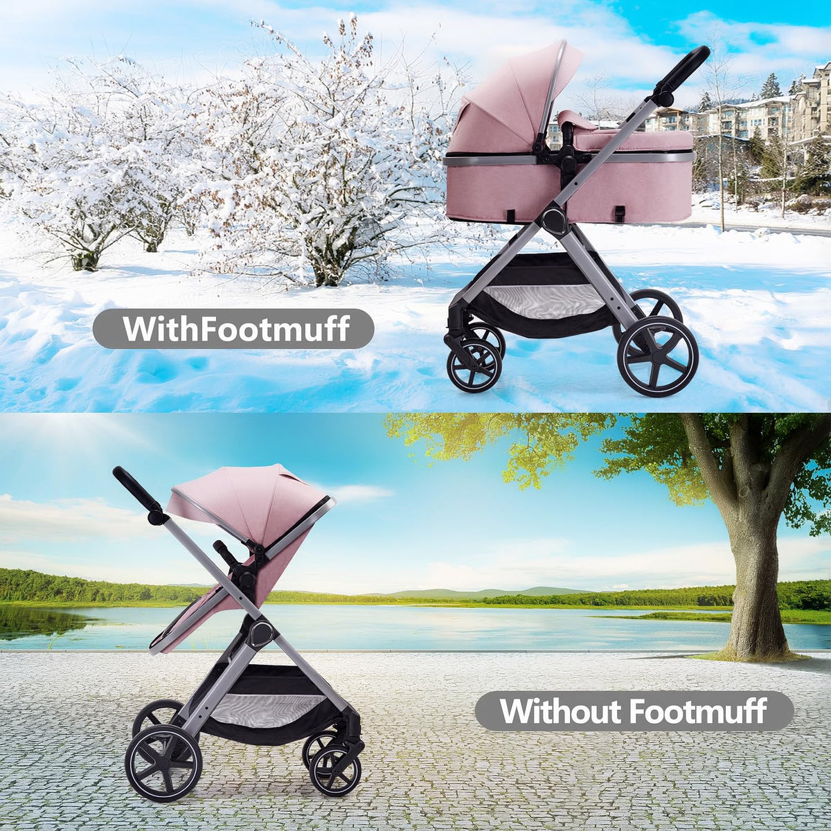 2 in 1 Convertible Baby Stroller F670588