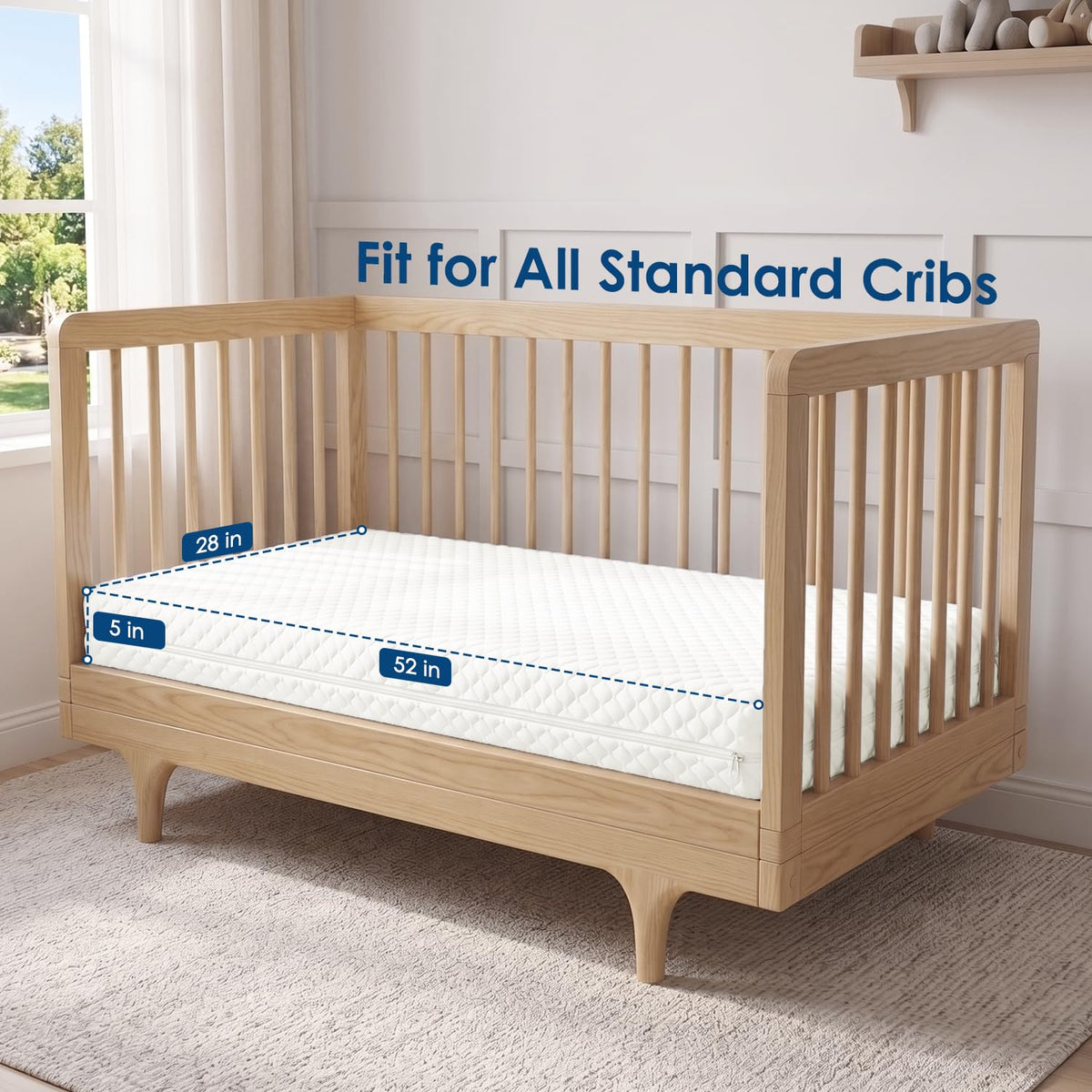 Crib Mattress, Dual Sided Memory Foam Toddler Bed Mattress Z415097