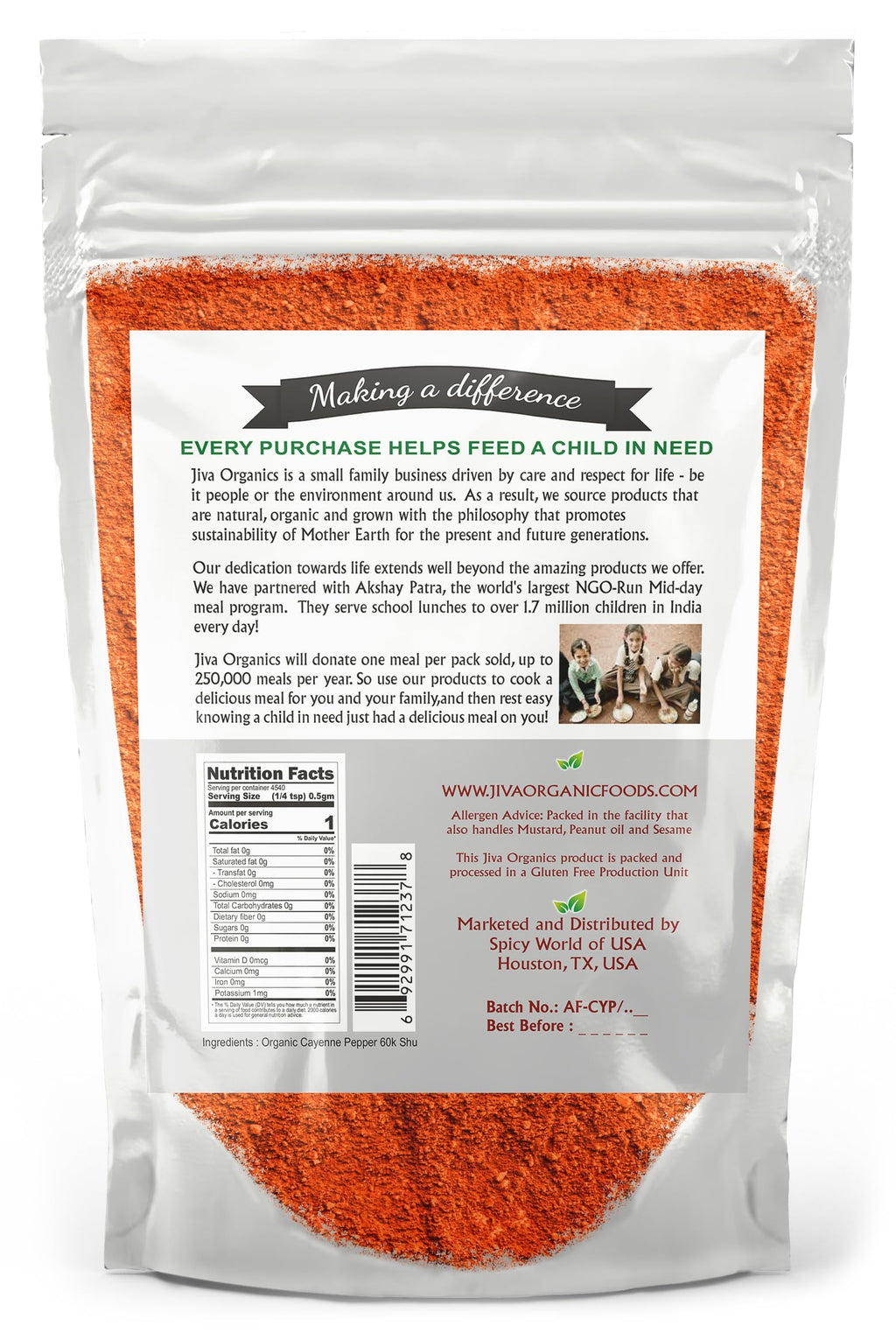 Cayenne Pepper Powder 5 LB Bulk Bag F8949