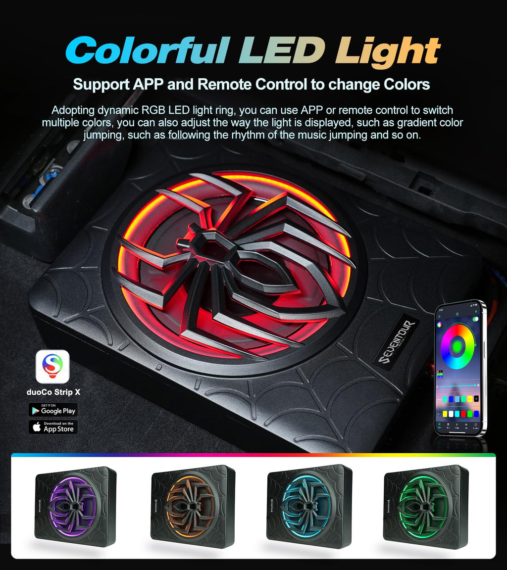10" 1200W Powered Car Subwoofer with Amplifier H14996