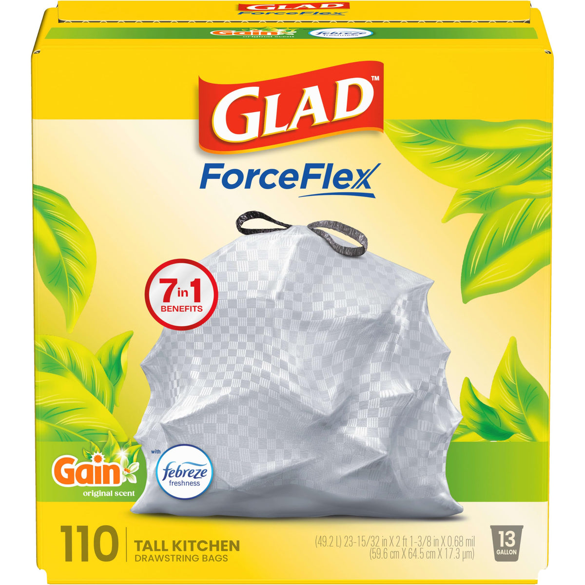13 Gallon Tall Kitchen Trash Bags 110 Count T614