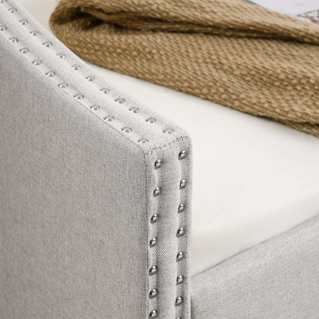 Velvet Upholstered Twin Size Daybed with Trundle E5085