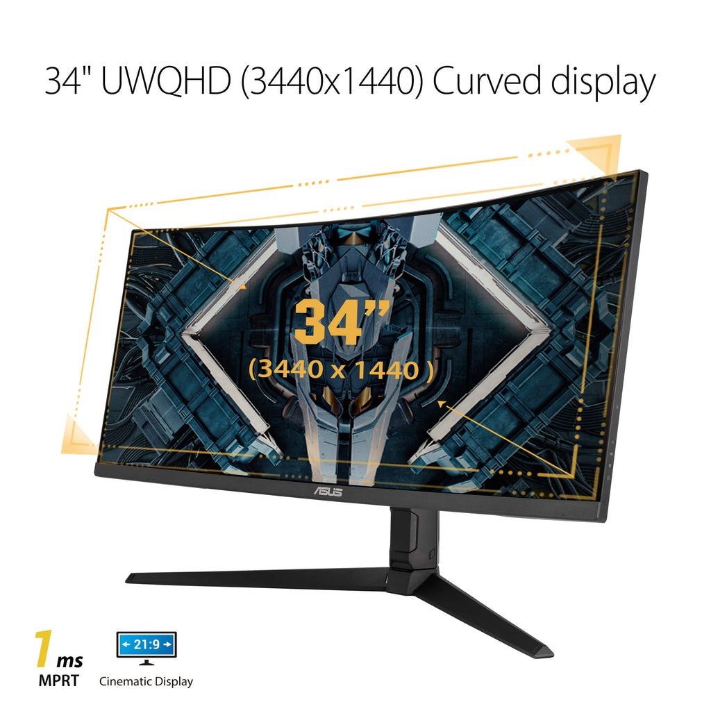 34 Inch 1440p 165Hz Ultrawide HDR Gaming Monitor D405