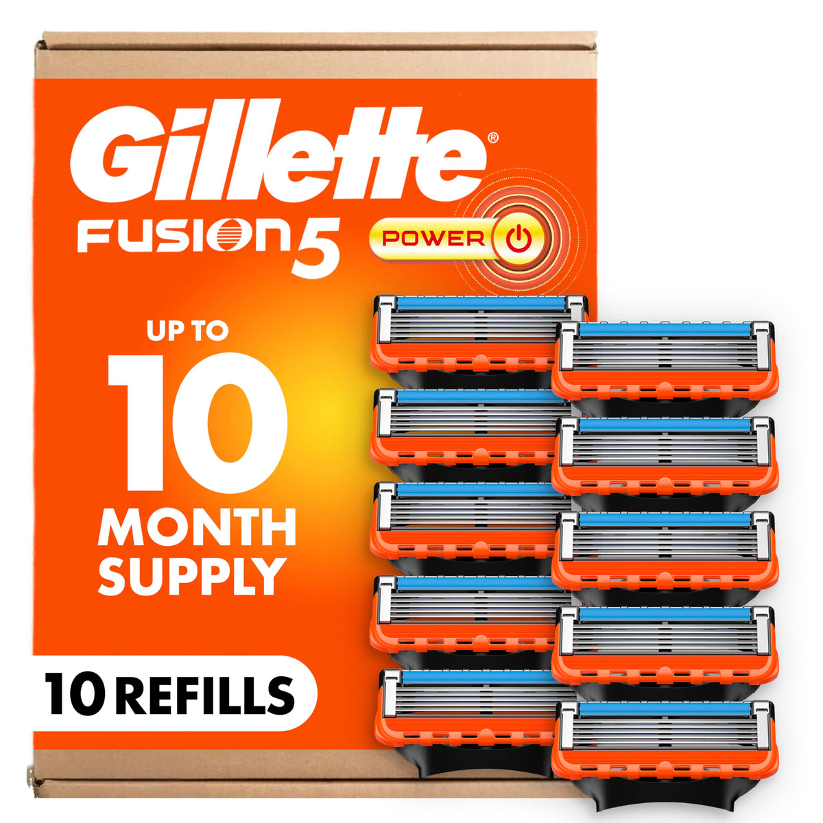 5-Blade Razor Blade Refills with Precision Trimmer, 10 Count Z806