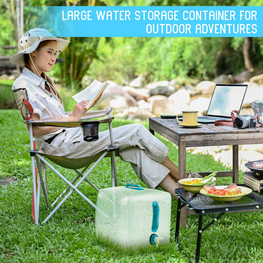 5 Pcs 5.3 Gallon Collapsible Water Container with Spigot M93145