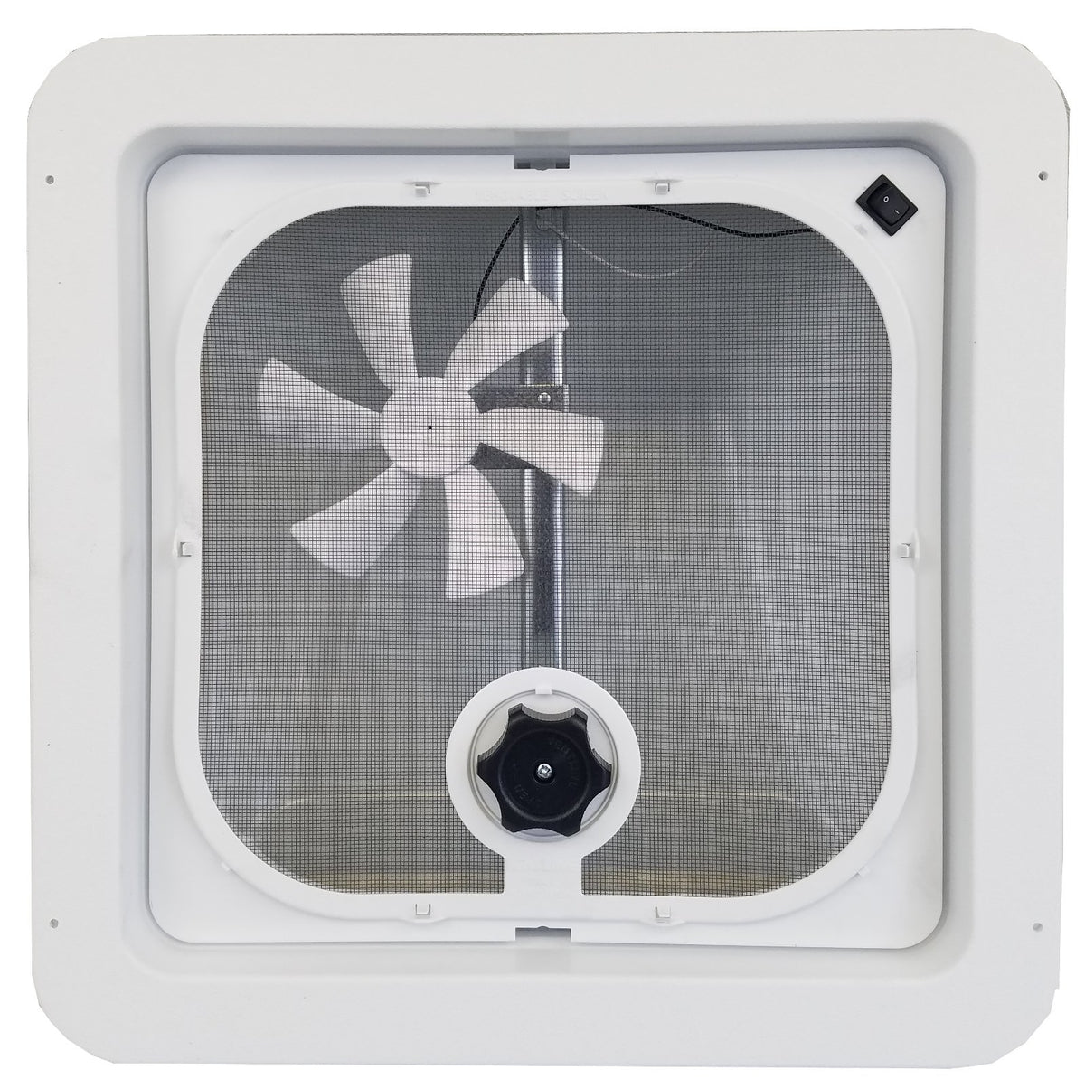 White RV Roof Vent with 12 Volt Fan P403