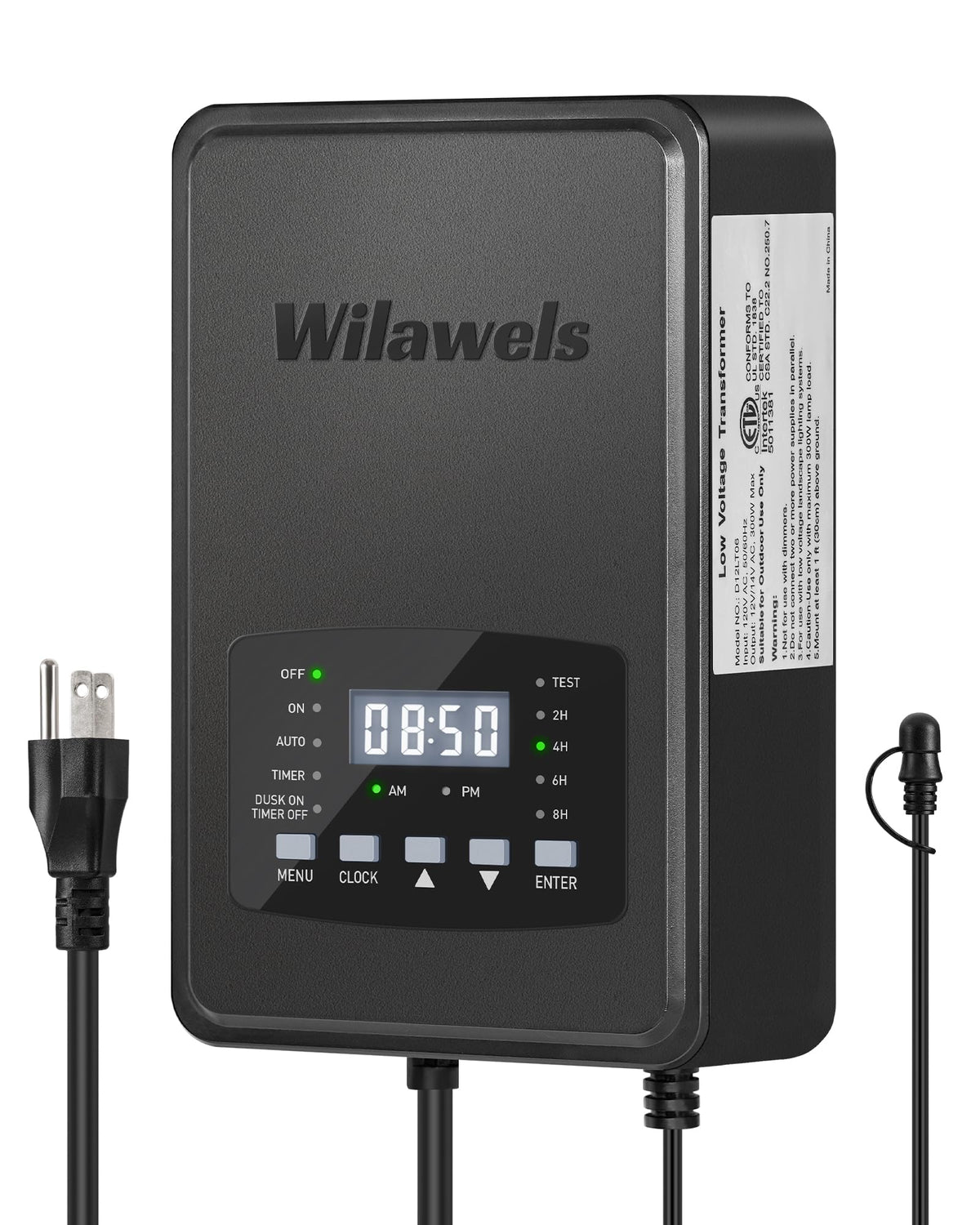 300W Low Voltage Landscape Transformer with Timer and Photocell Sensor U932736