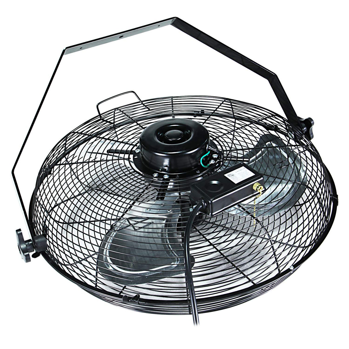 20 Inch High Velocity 3 Speed Black Wall-Mount Fan Z870