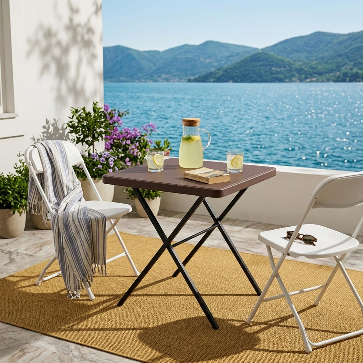 27 Inch Square Folding Table T251