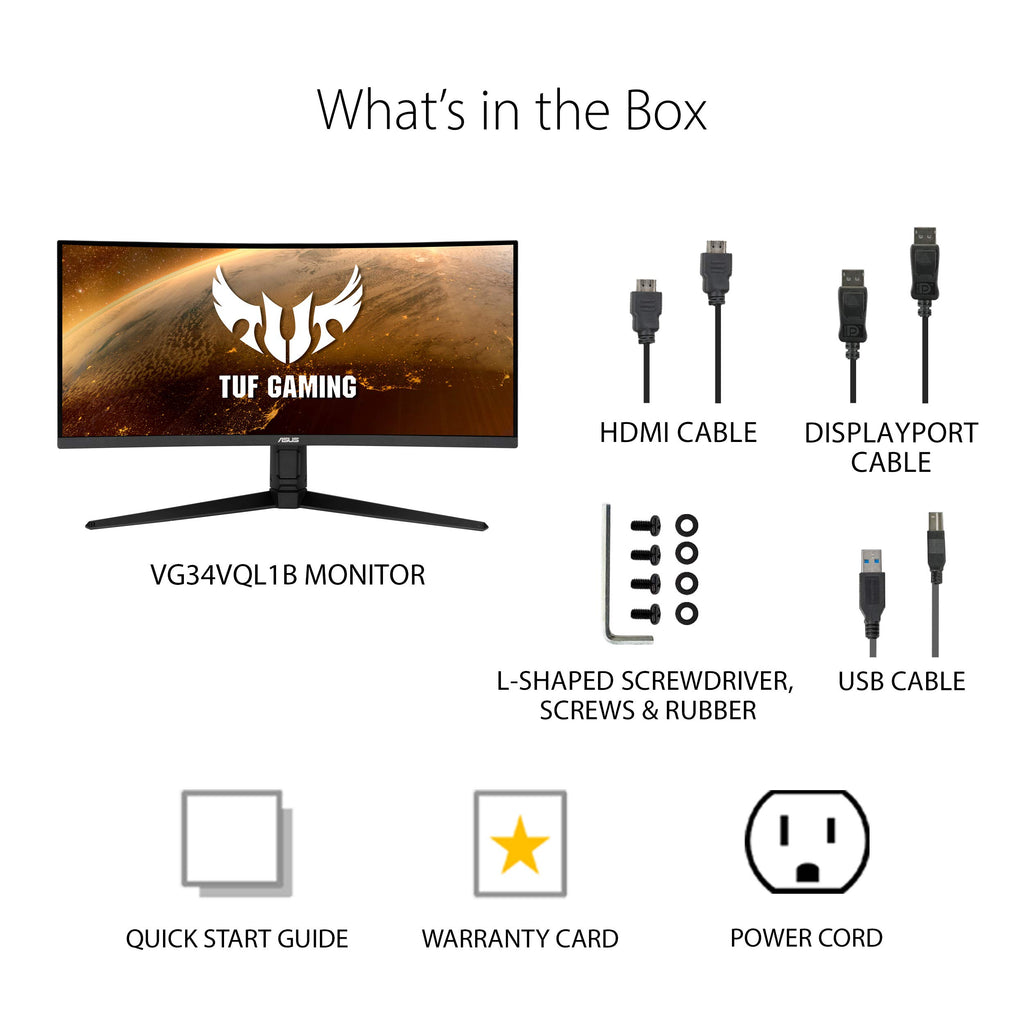 34 Inch 1440p 165Hz Ultrawide HDR Gaming Monitor D405