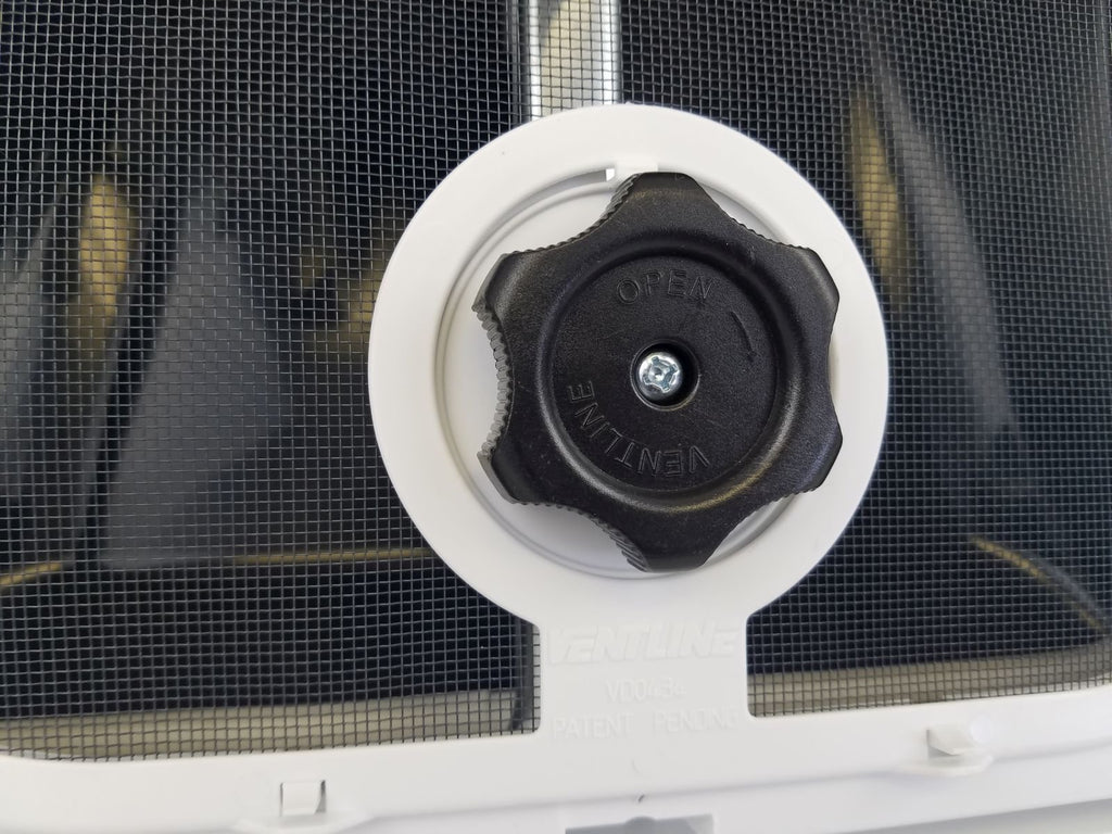 White RV Roof Vent with 12 Volt Fan P403