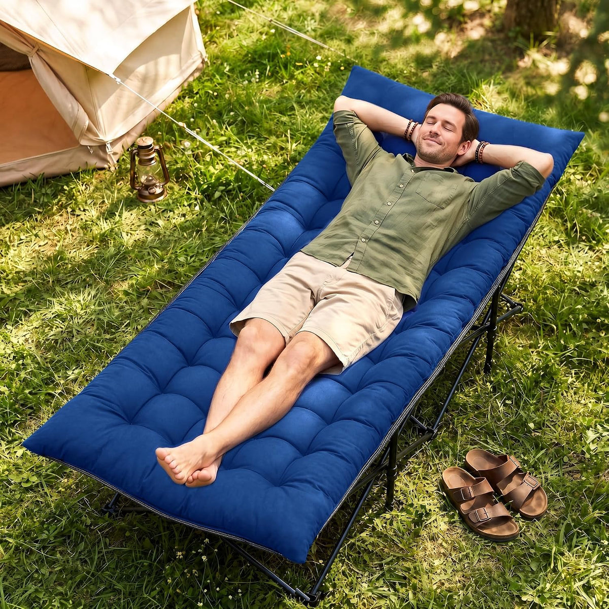Folding Camping Cot with Mattress L12523