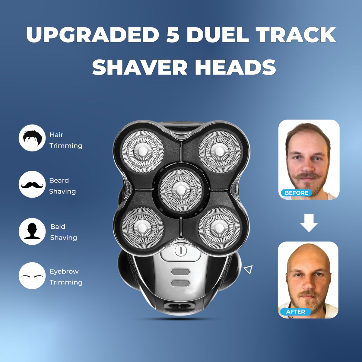 5 Pack Dual Track Shaver Replacement Blades C87668
