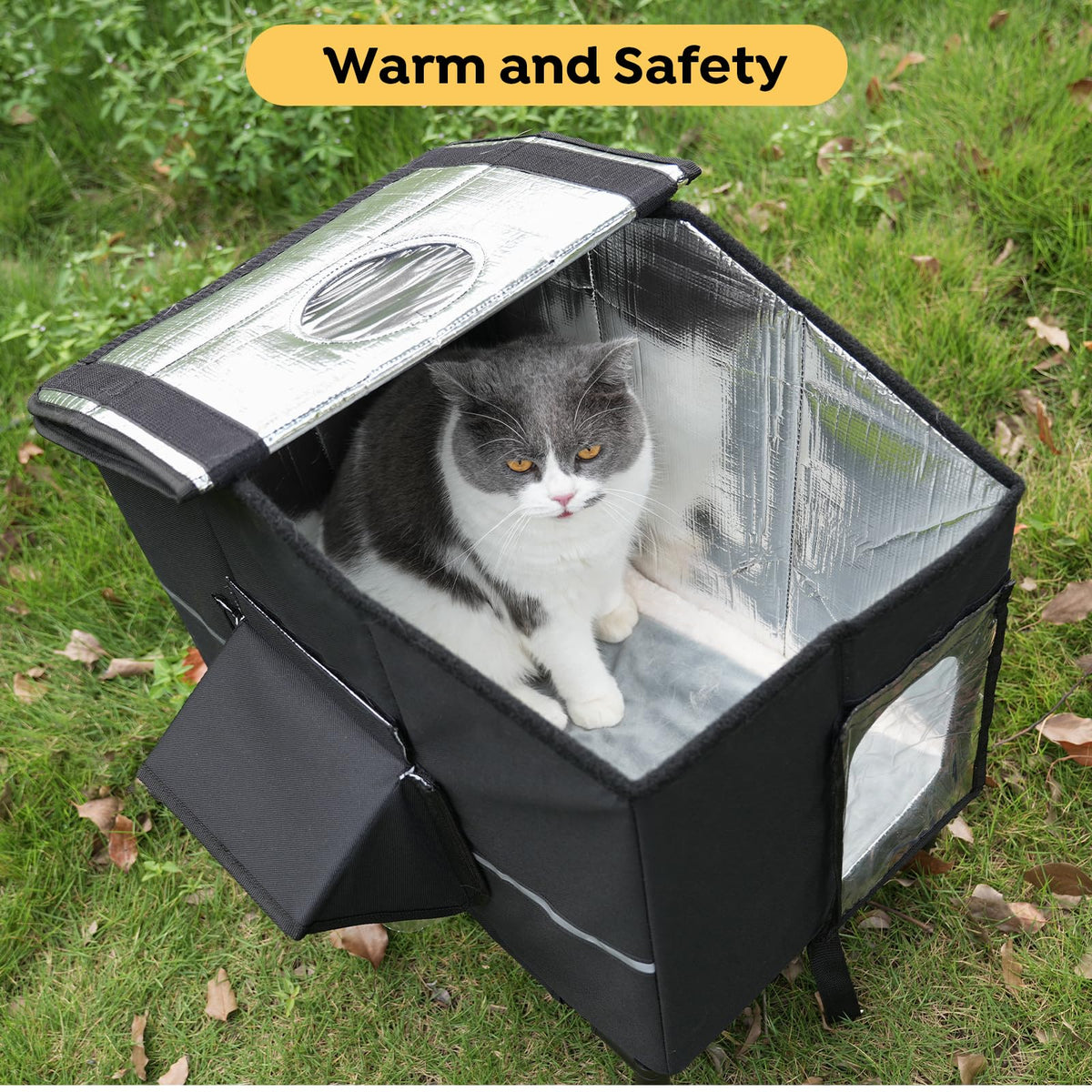 Weatherproof Elevated Insulated Outdoor Cat House T1585