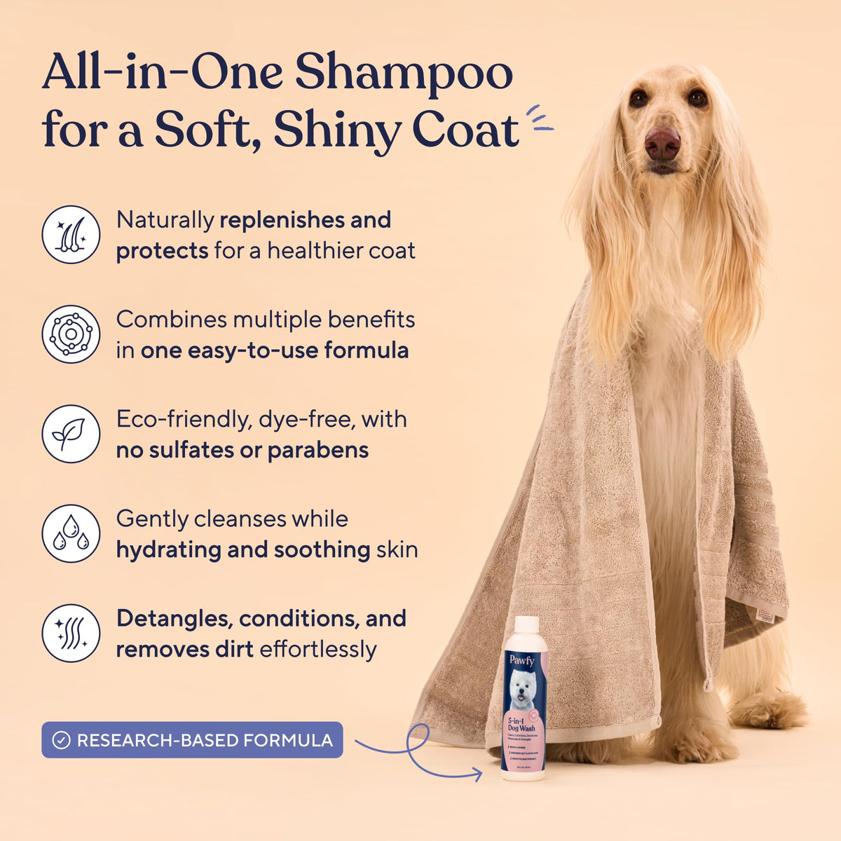 5 in 1 Oatmeal & Aloe Dog Shampoo and Conditioner H145