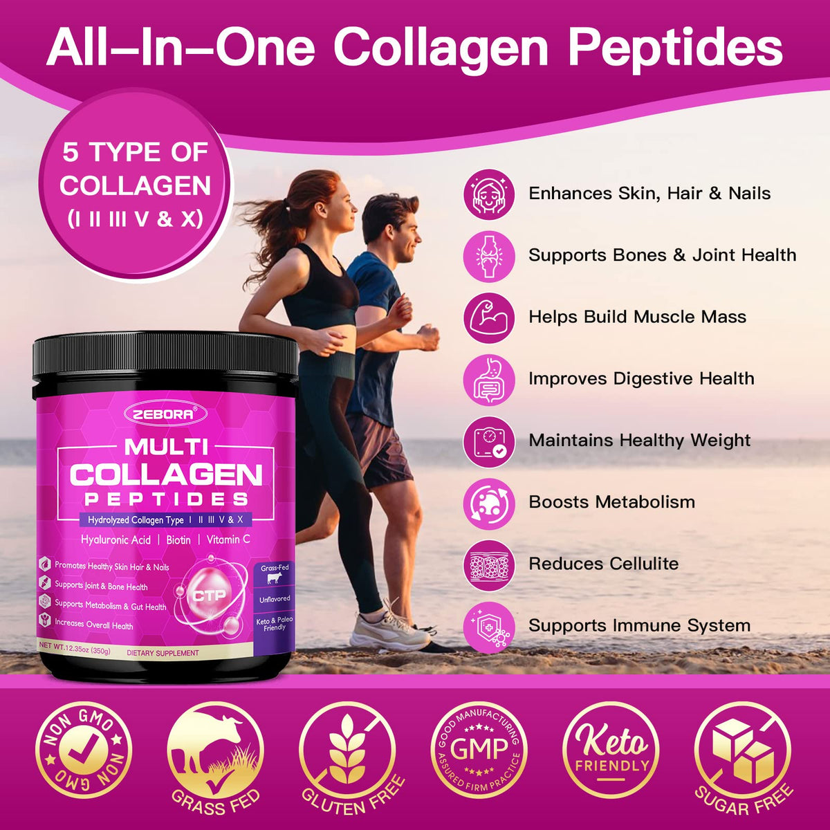 Multi Collagen Peptides Powder I4804