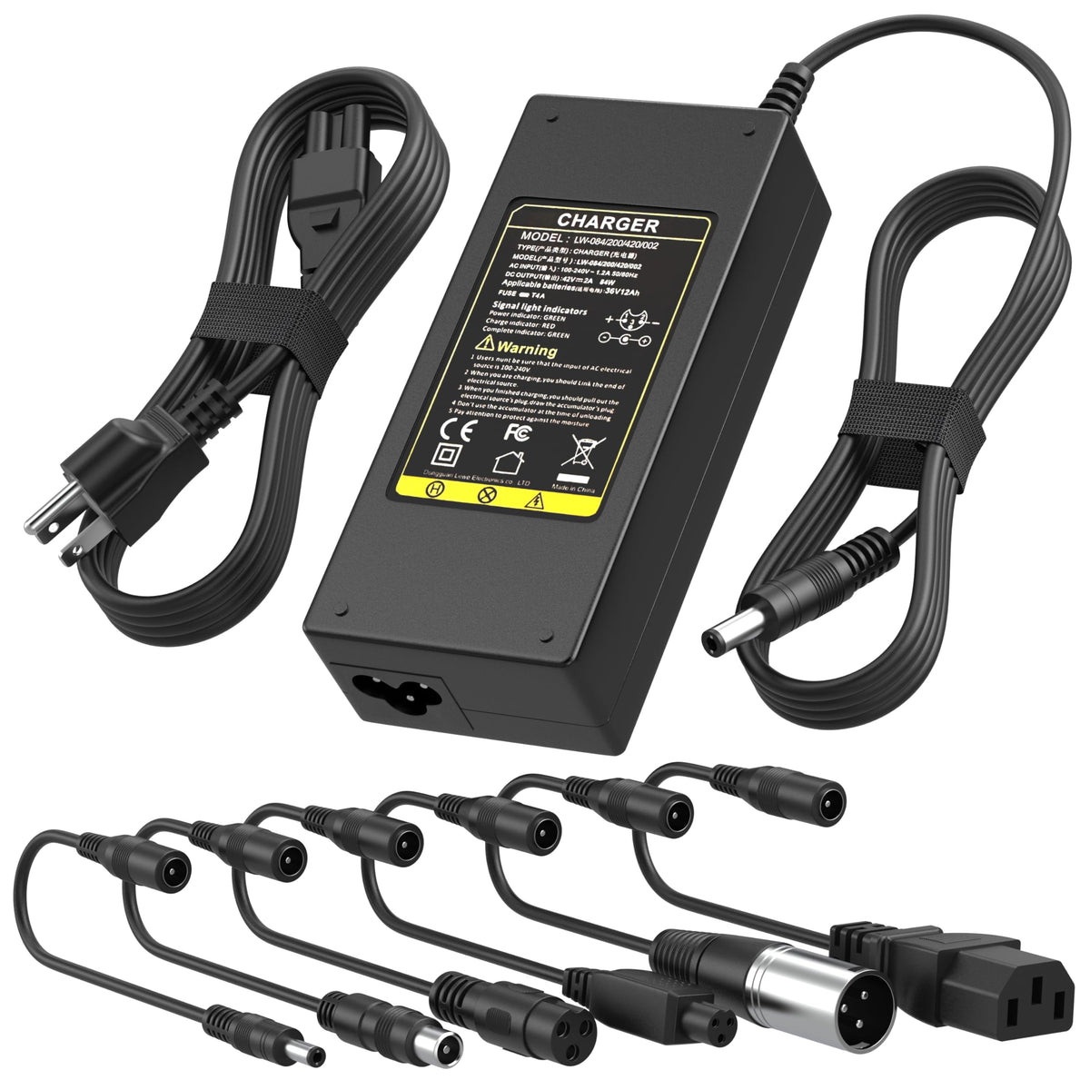 42V 2A Electric Scooter Charger for 36V Lithium Ion Battery W310