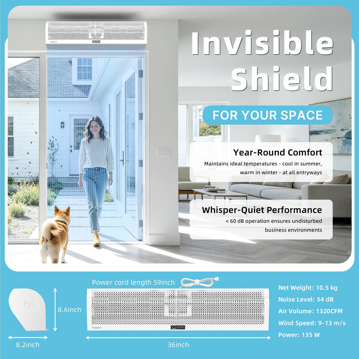 36'' Wall-Mounted Air Curtain L627