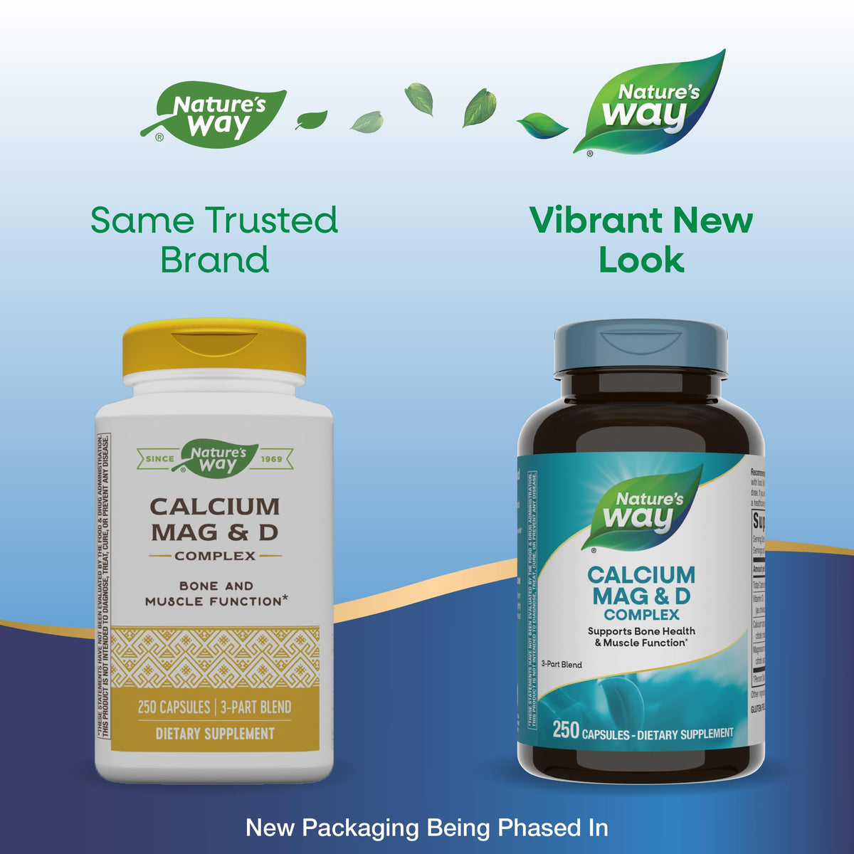 Calcium Magnesium & Vitamin D3 250 Capsules 2 Pack M2547