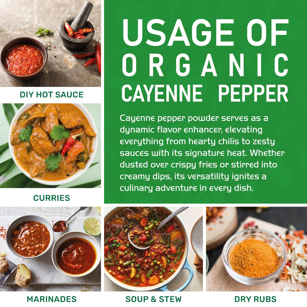 Cayenne Pepper Powder 5 LB Bulk Bag F8949
