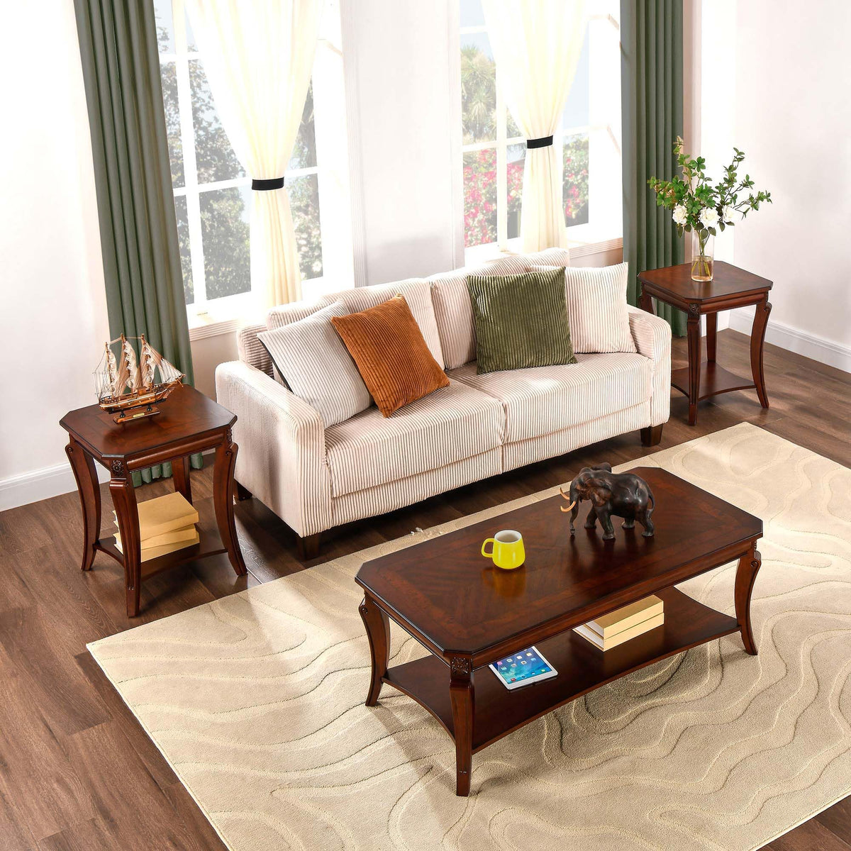 Set of 3 Solid Wood Coffee Table M77270